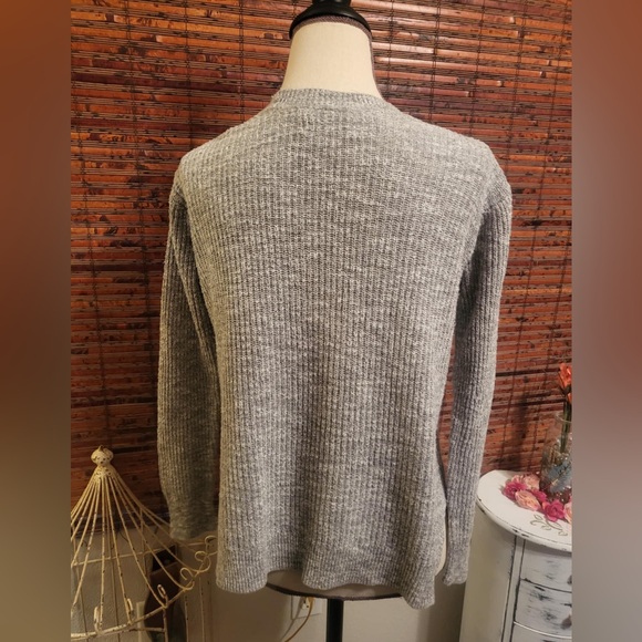 Gray Women's Cardigan Sweater - Picture 3 of 5